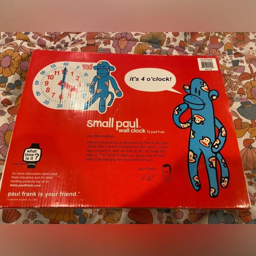 RARE NWT 2005 Paul Frank Wall Clock